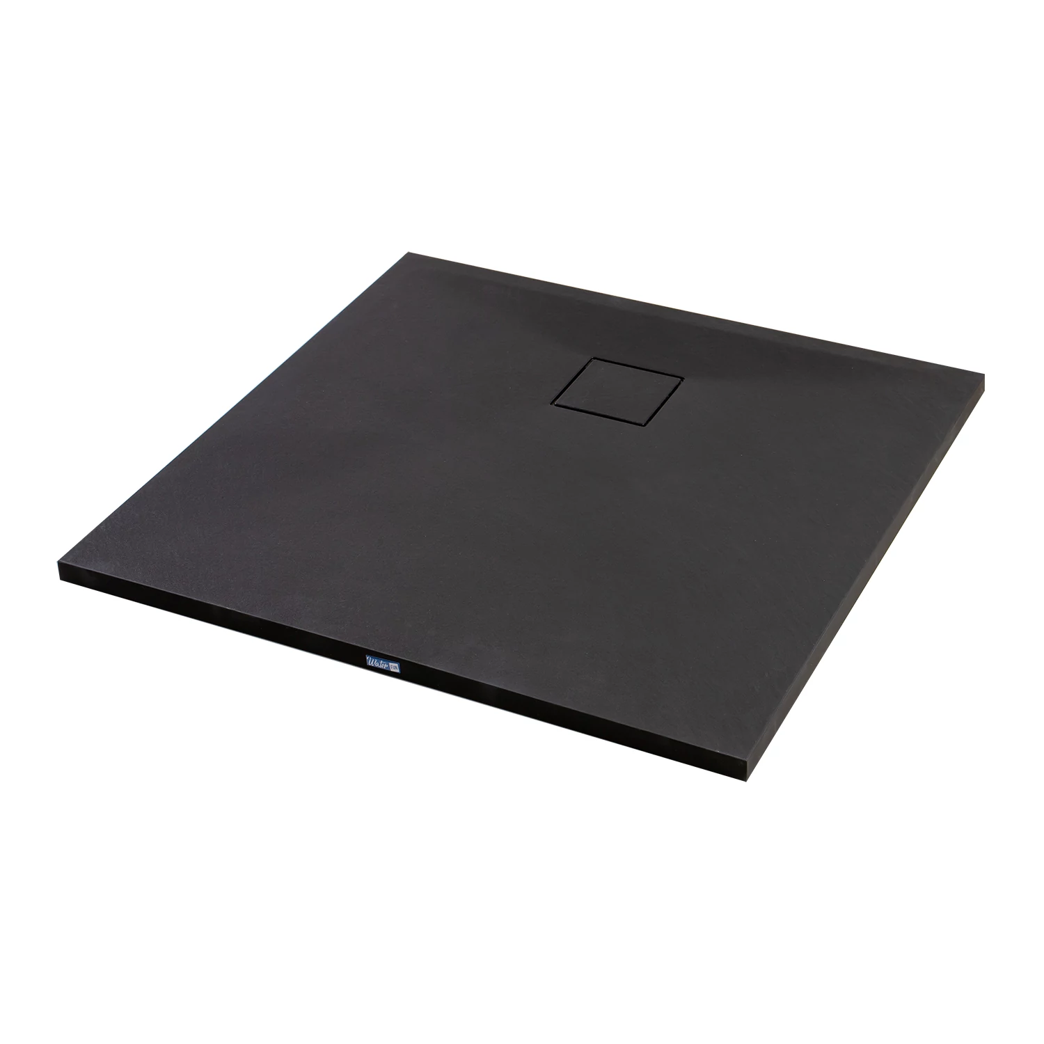 Cagliari Black 80x80x2,6 cm Kwadratowy brodzik SMC z syfonem