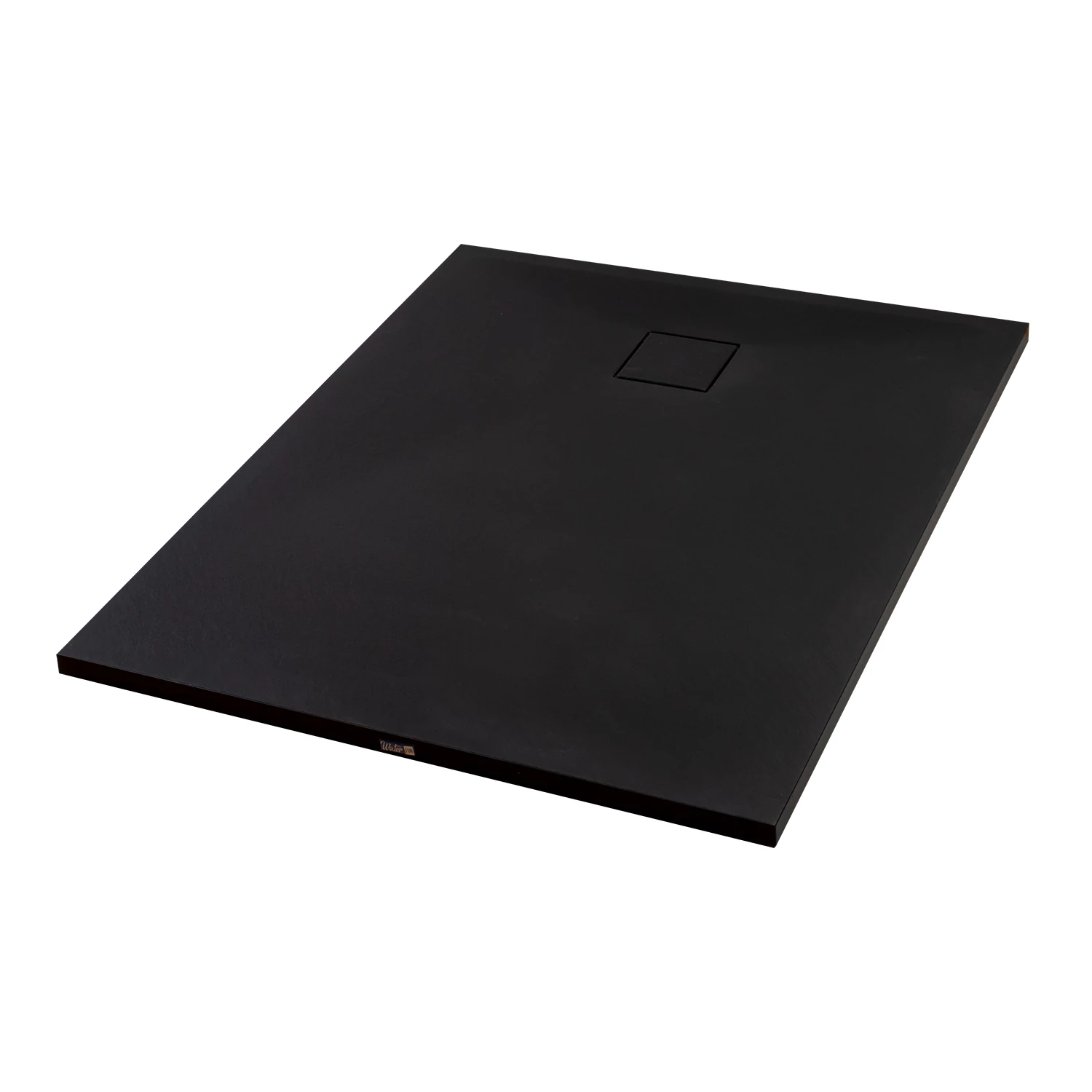 Cagliari Black 80x100x2,6 cm Kwadratowy brodzik SMC z syfonem