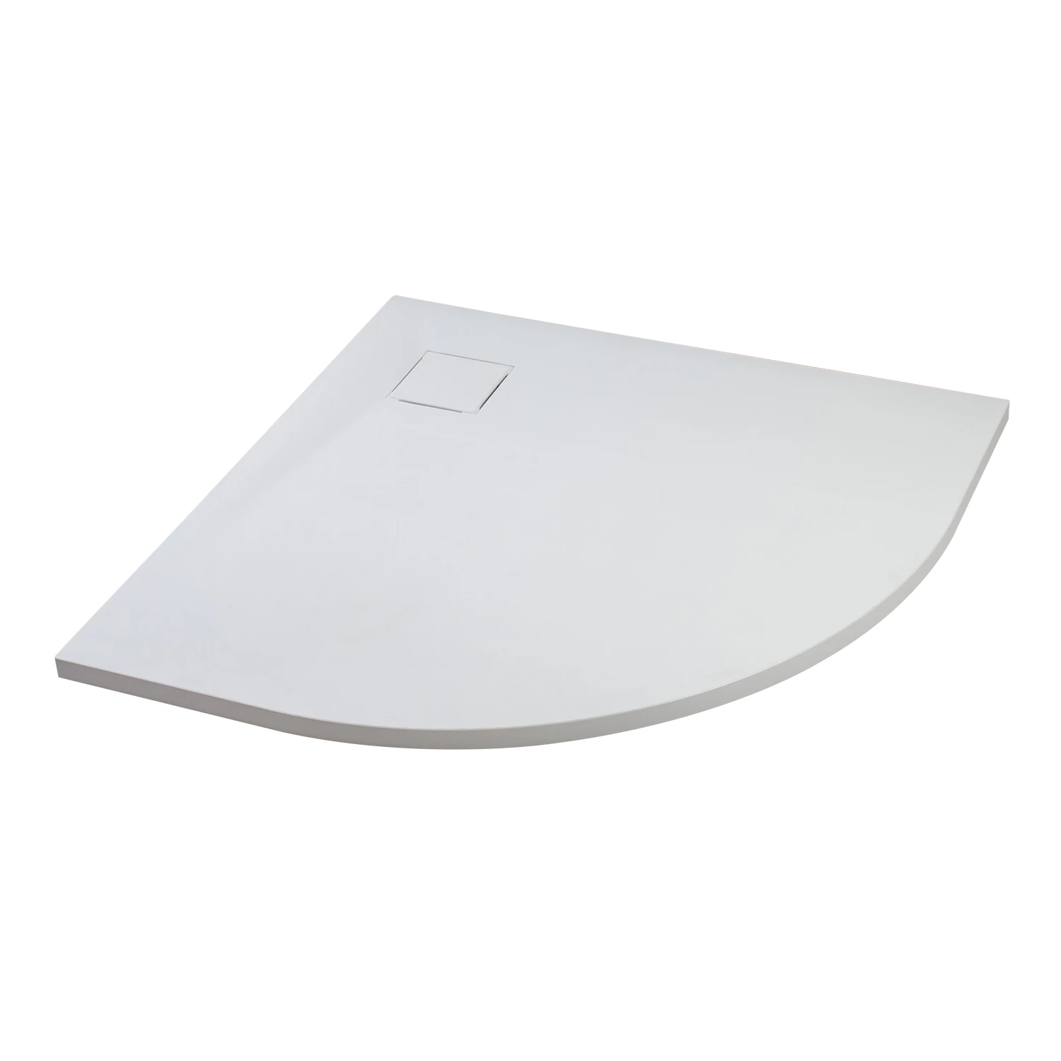 Cagliari White 80x80x2,6 cm Półokrągły brodzik SMC z syfonem