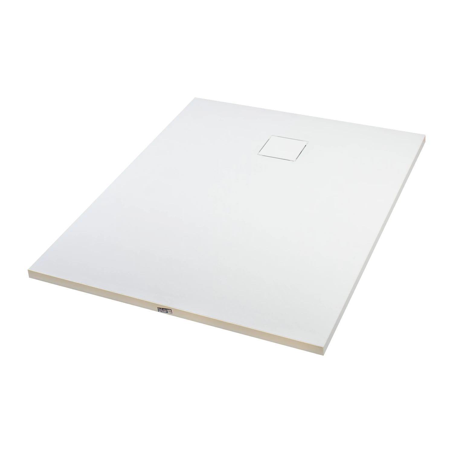 Cagliari White 80x100x2,6 cm Kwadratowy brodzik SMC z syfonem