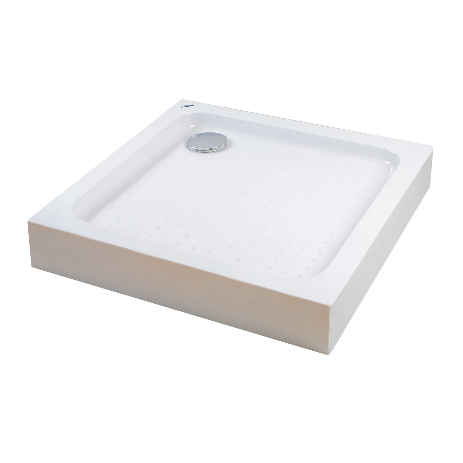 Almagro 80x80x13,5 cm Kwadratowy brodzik akrylowy z syfonem