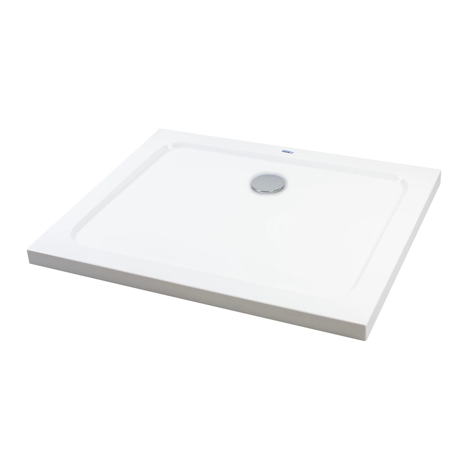 Coria 80x120x5 cm Kwadratowy brodzik akrylowy z syfonem