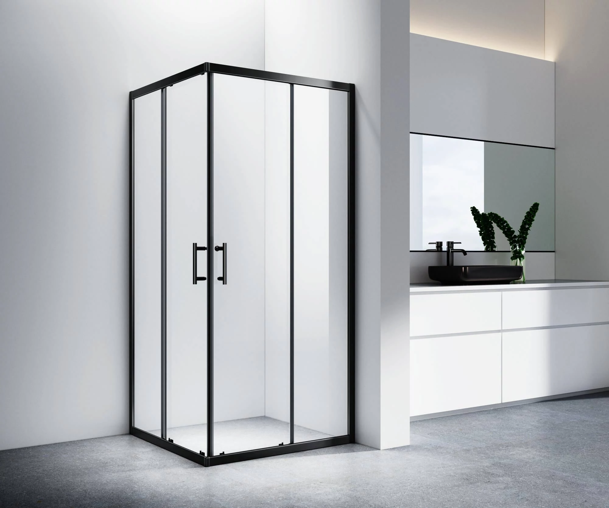 Motril Black kabina prysznicowa 80x80, 190cm, 6mm
